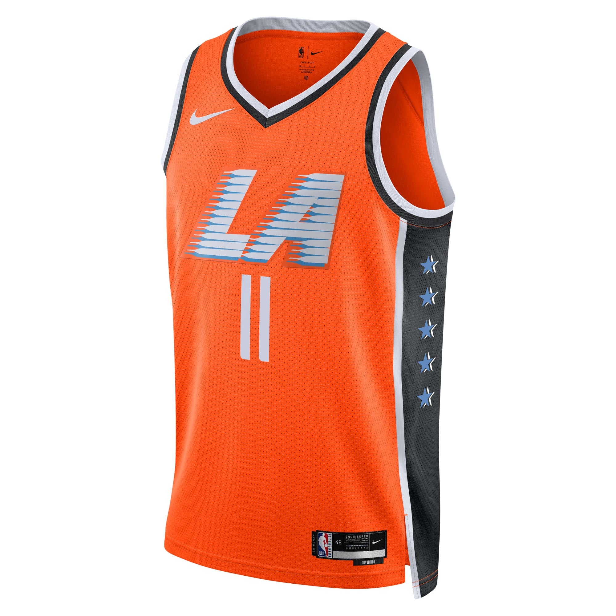 LA Clippers Nike 2025/26 City Edition Swingman Jersey - Orange - Brook Lopez - Unisex