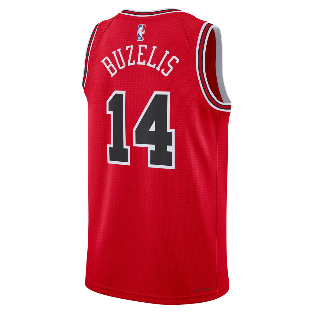 Chicago Bulls Nike Icon Swingman Jersey - Red - Matas Buzelis - Unisex