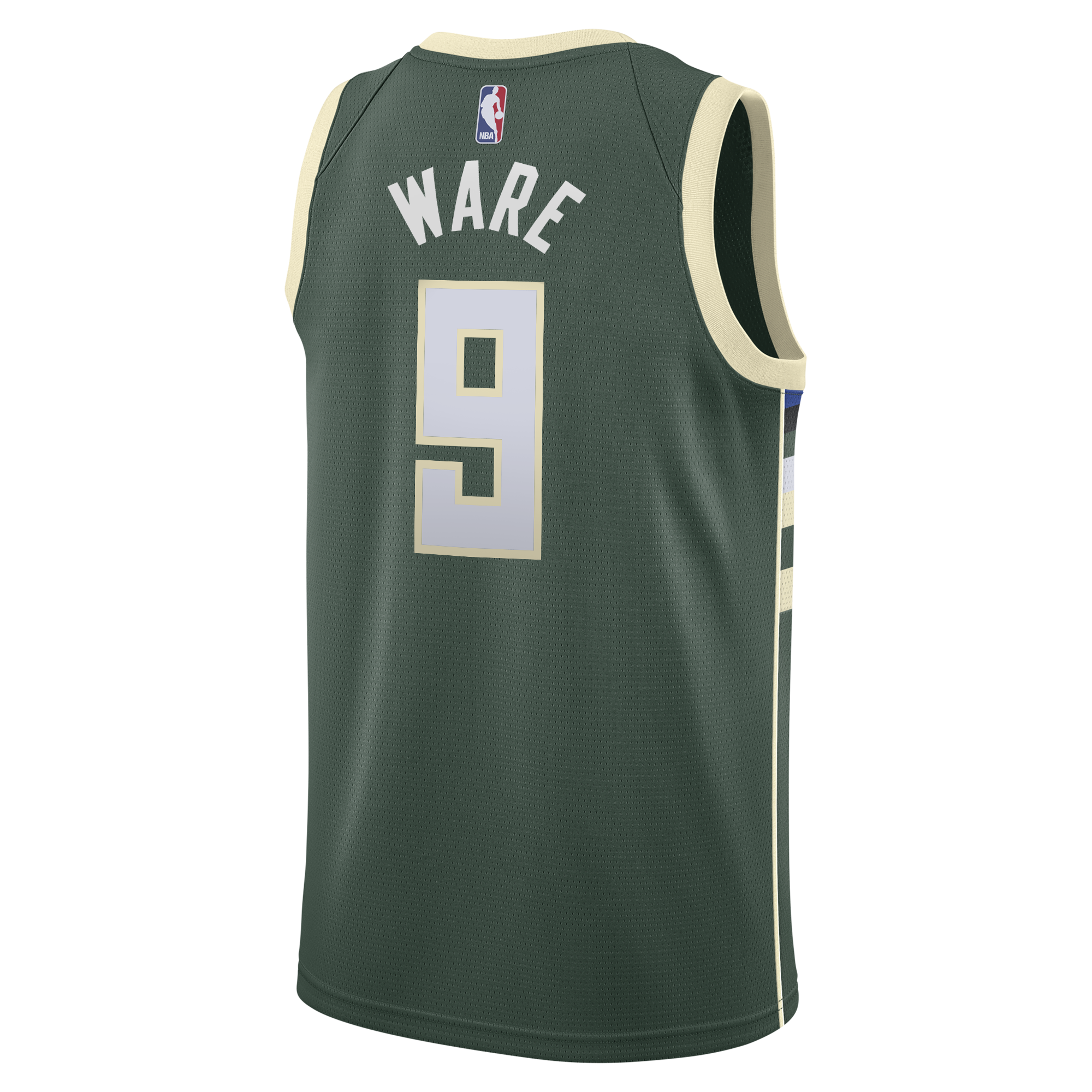 Milwaukee Bucks Nike Icon Edition Swingman Jersey - White - Kel'el Ware - Youth
