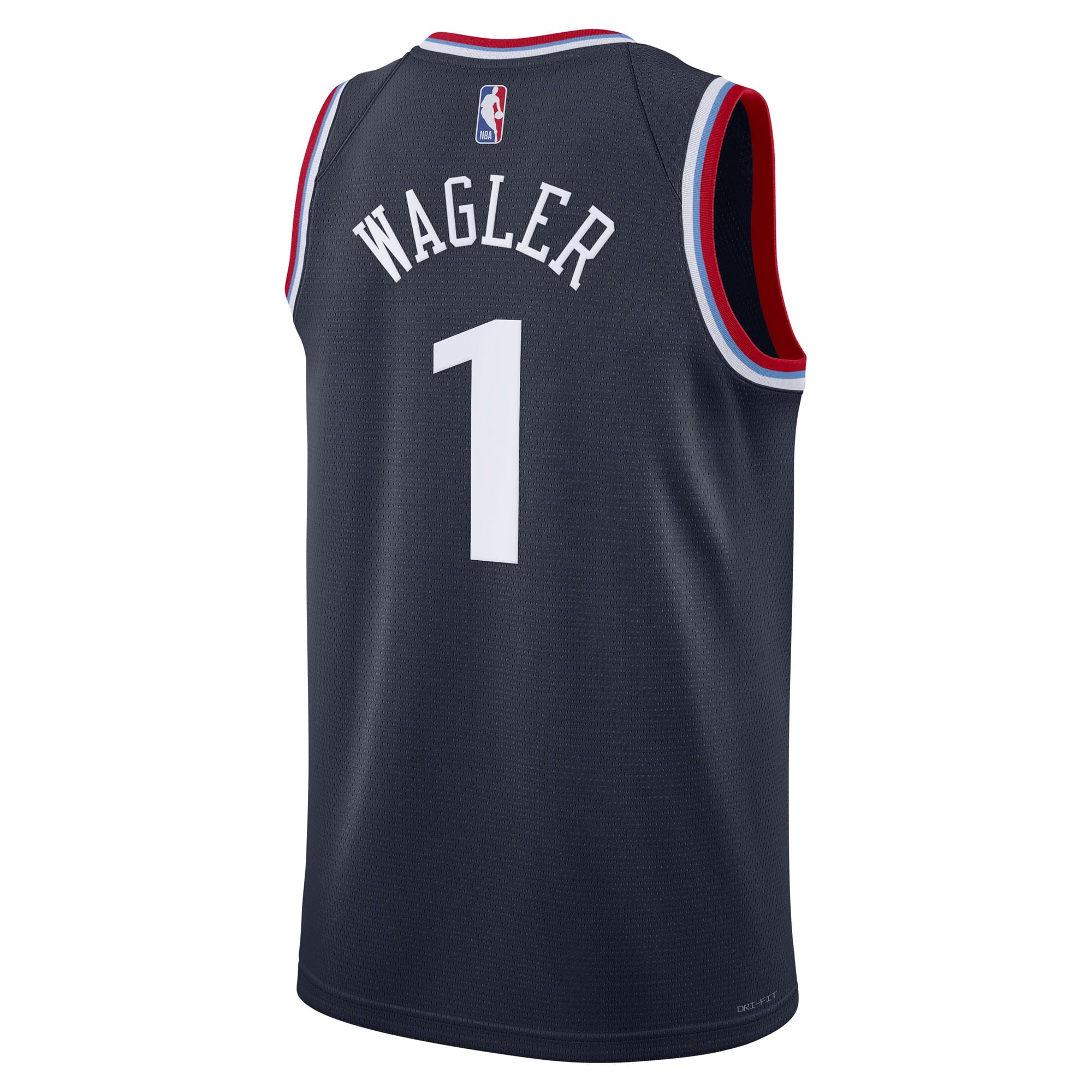LA Clippers Nike Replica Icon Swingman Jersey - Navy - Keaton Wagler - Unisex