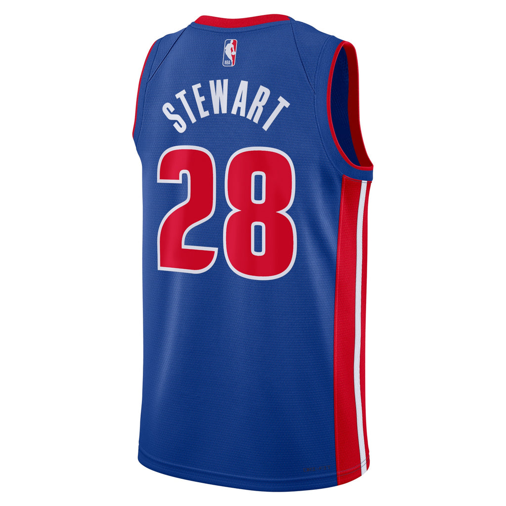 Detroit Pistons Nike Icon Edition Swingman Jersey - Blue - Isaiah Stewart - Unisex