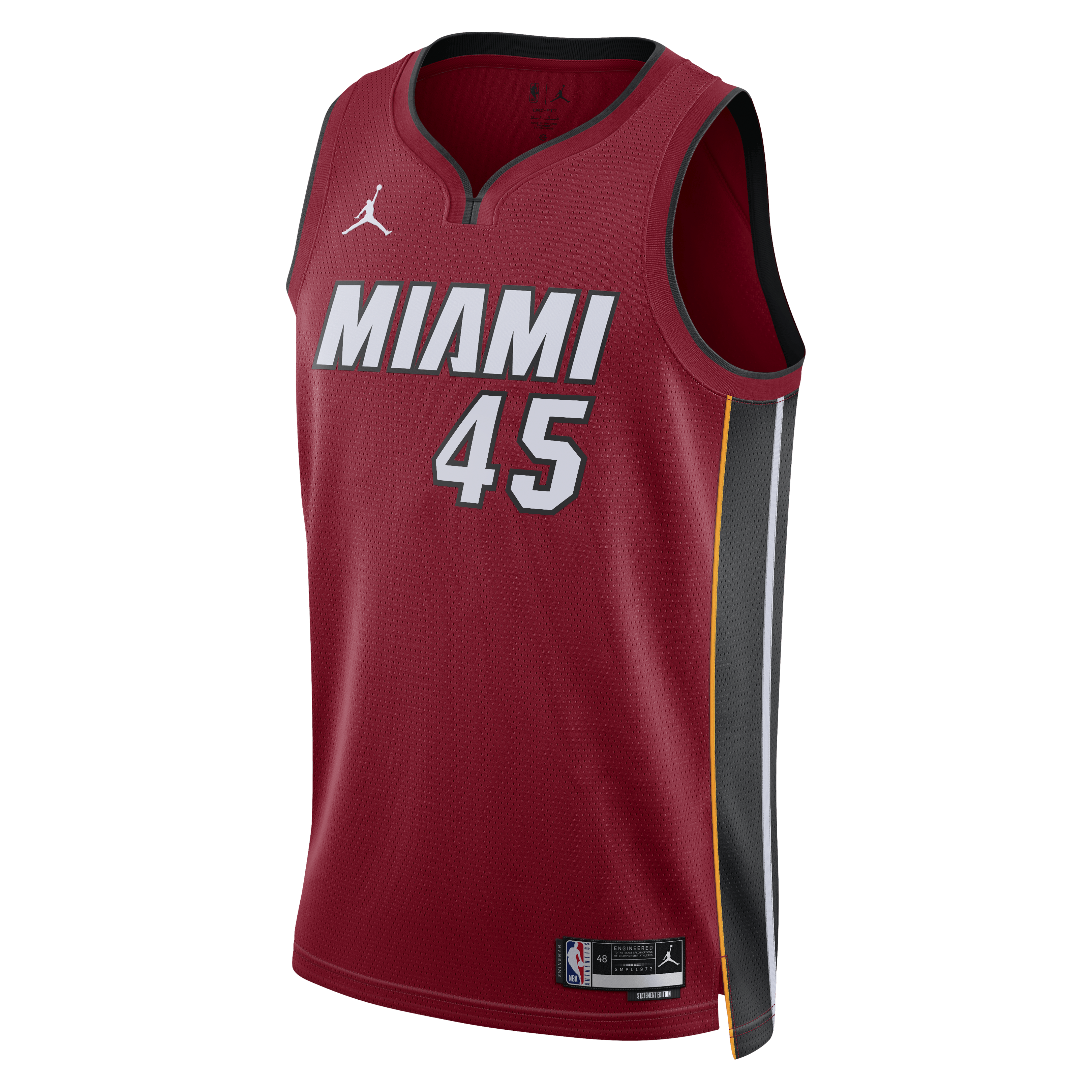 Miami Heat Jordan Brand Statement Edition Swingman Jersey - Red - Davion Mitchell - Unisex