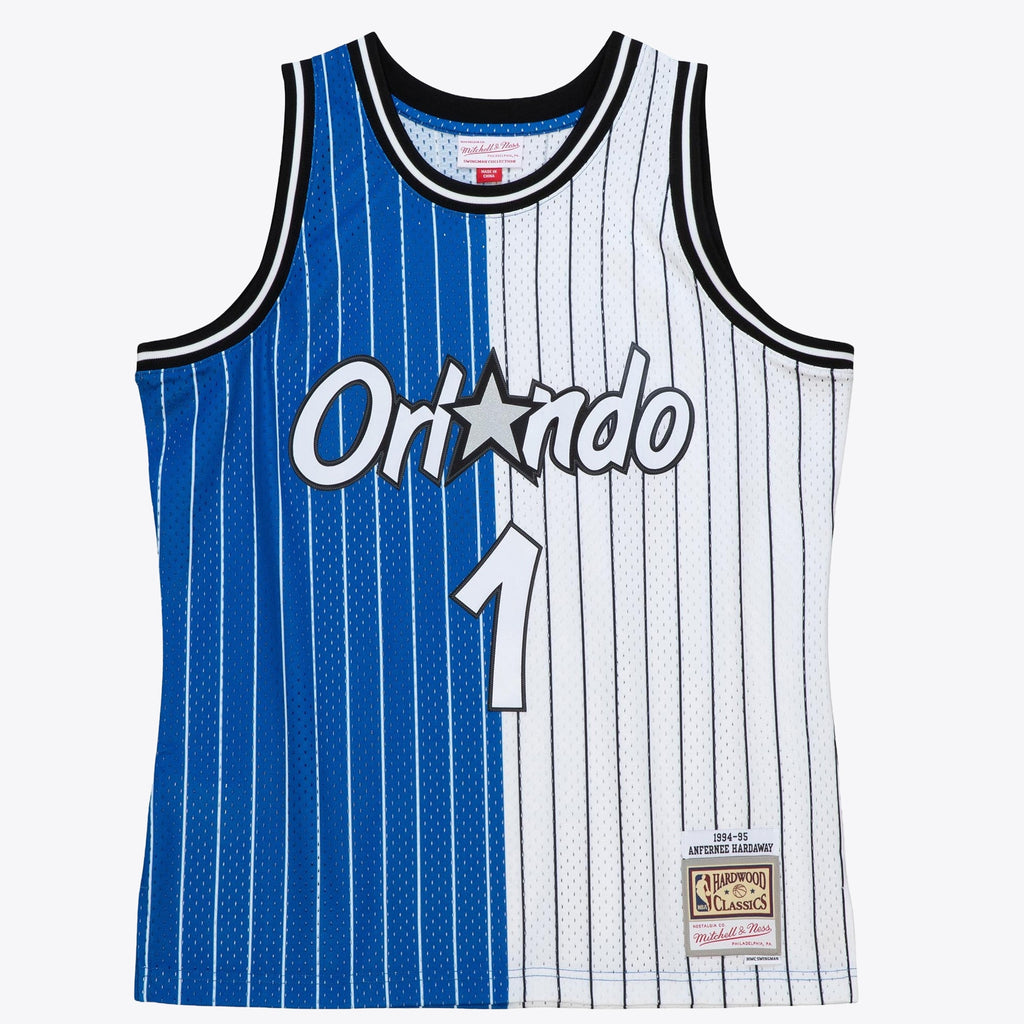 Orlando Magic Mitchell & Ness Anfernee Hardaway 1994 Split Swingman Jersey - Blue/White