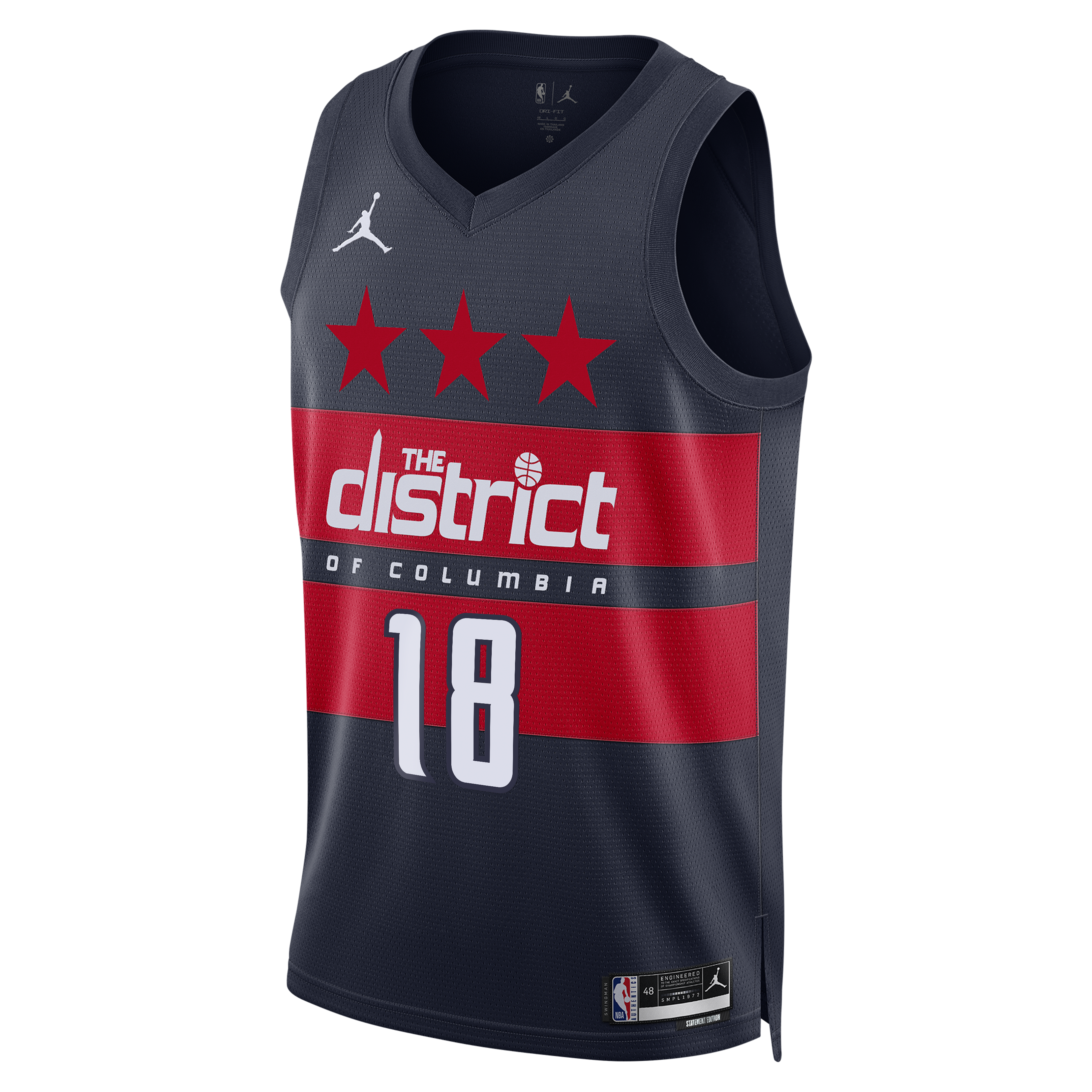 Washington Wizards Jordan Brand Statement Edition Swingman Jersey - Navy - Kyshawn George - Mens