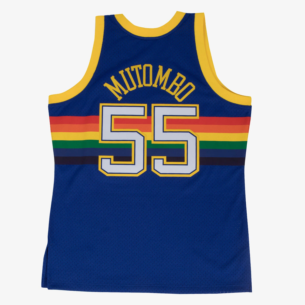 Denver Nuggets Mitchell & Ness Swingman Jersey Road Dikembe Mutombo 1991-92