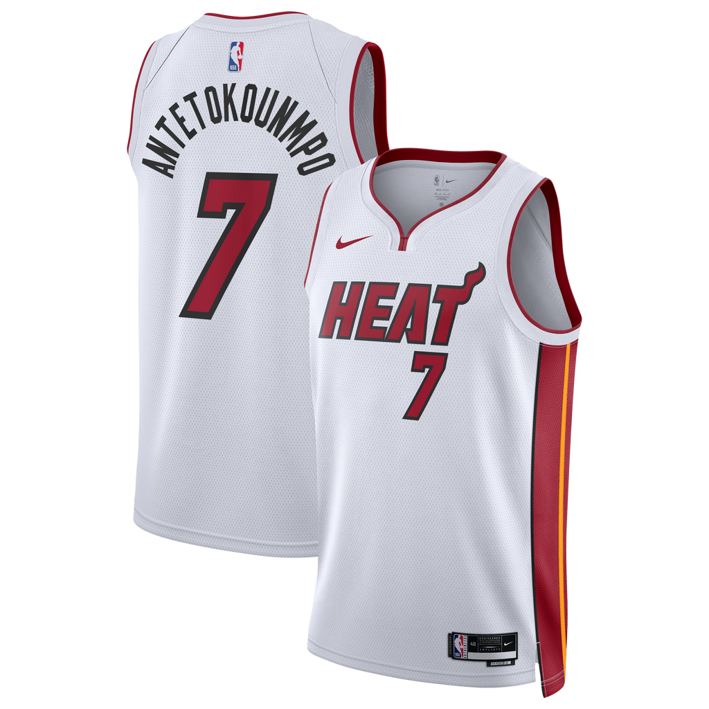 Miami Heat Nike Association Edition Swingman Jersey - White - Giannis Antetokounmpo - Unisex