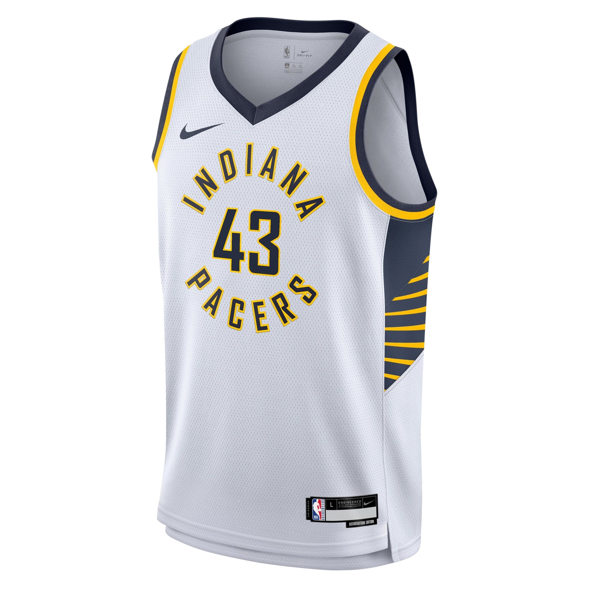 Indiana Pacers Nike Association Edition Swingman Jersey - White - Pascal Siakam - Youth