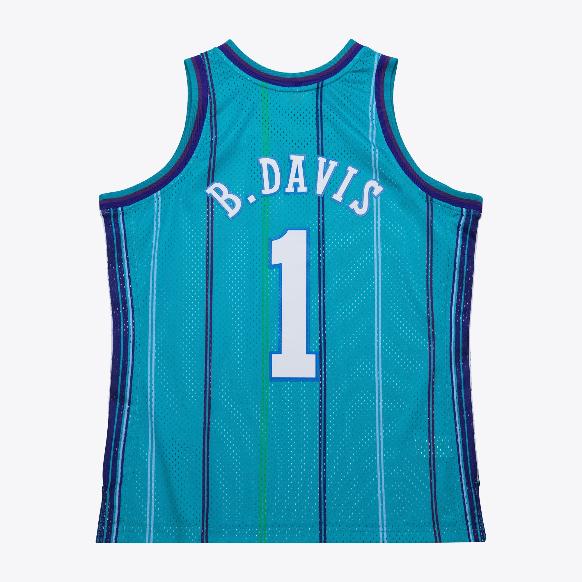Charlotte Hornets Mitchell & Ness Baron Davis 1999 Swingman Road Authentic Jersey - Teal