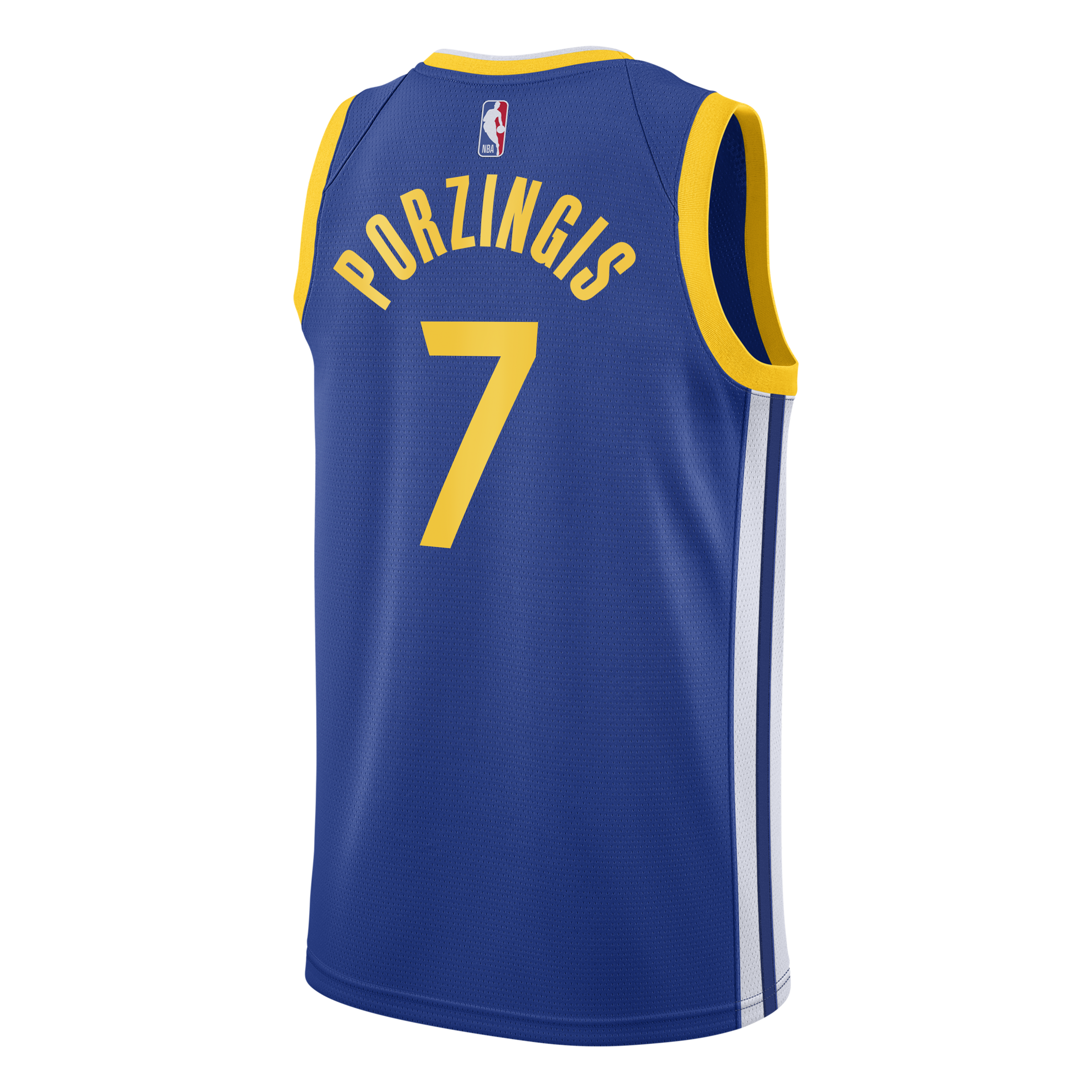Golden State Warriors Nike Icon Edition Swingman Jersey - Royal - Kristaps Porziņģis - Youth