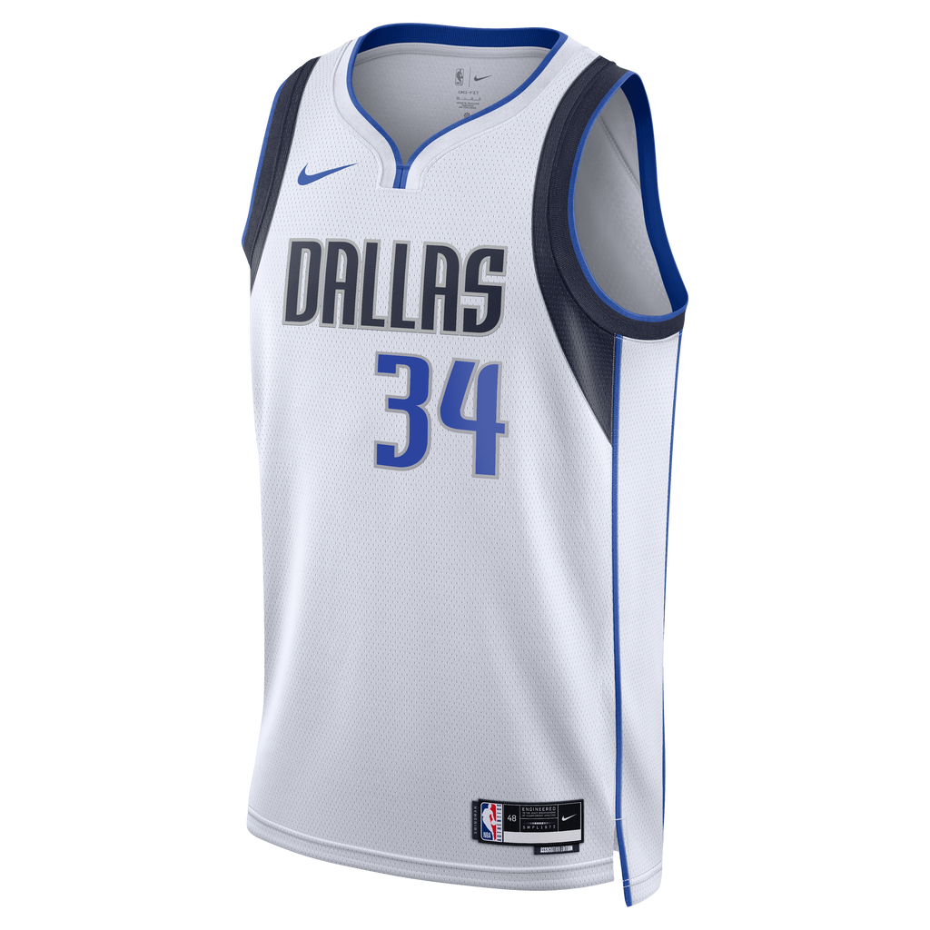 Dallas Mavericks Nike Association Edition Swingman Jersey - White - Santi Aldama - Unisex
