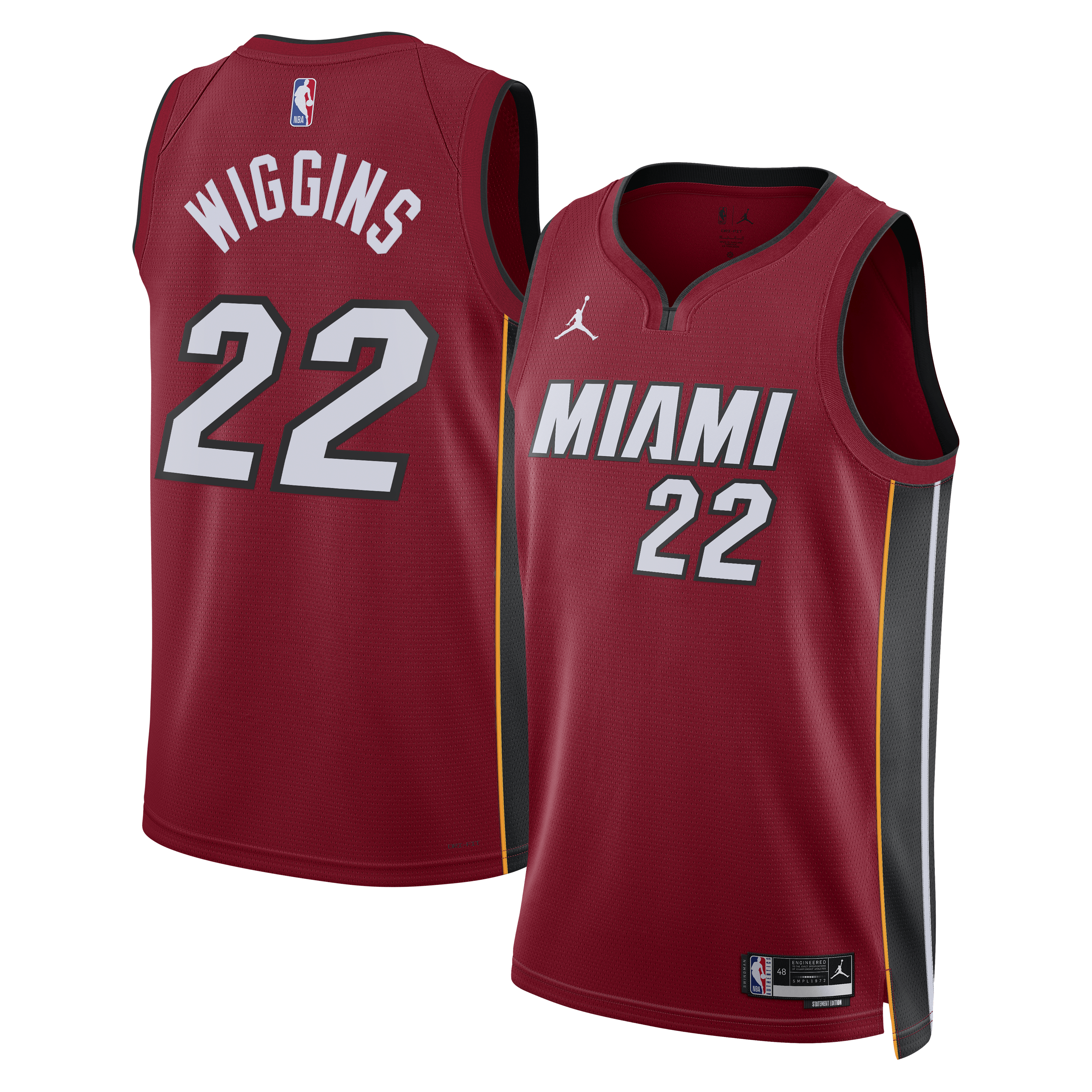 Miami Heat Jordan Brand Statement Edition Swingman Jersey - Red - Andrew Wiggins - Unisex